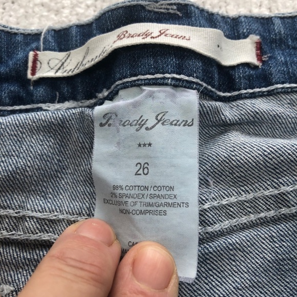 Vintage Brody jeans from bootlegger, cut off jean shorts, size 26 - Picture 4 of 5